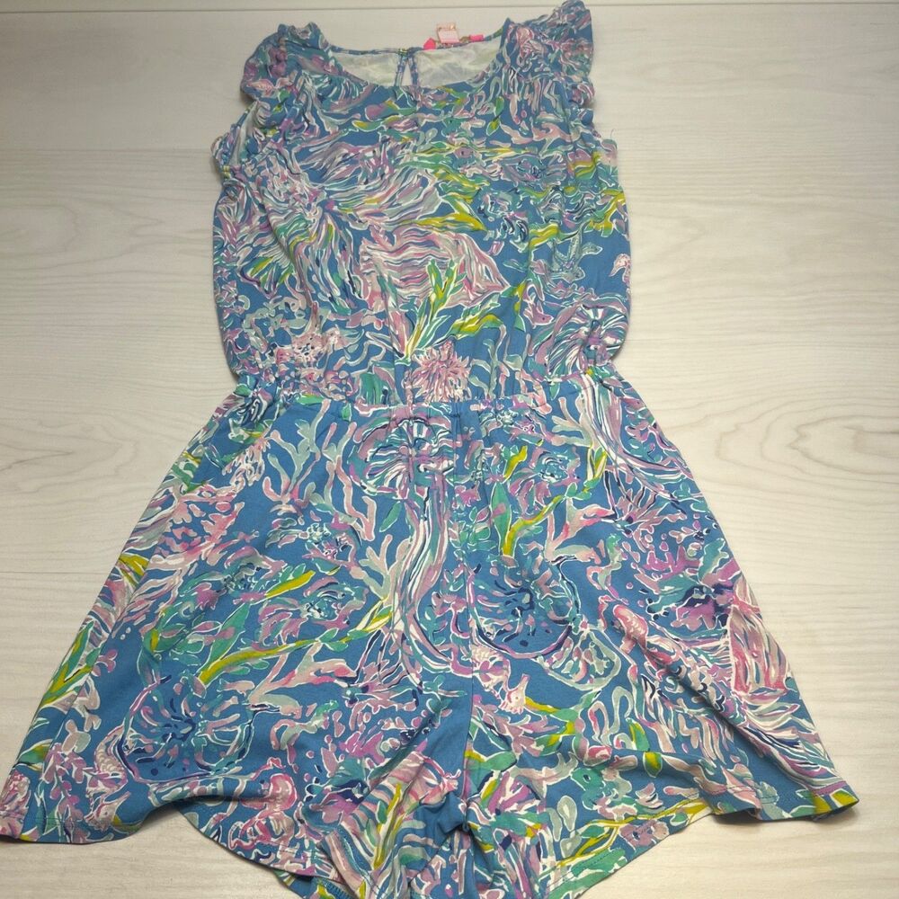 Lilly Pulitzer Patsi Romper Womens Size XS Tropical All Together Now Summer‎